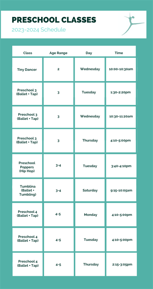 PL Preschool Schedule 23-24